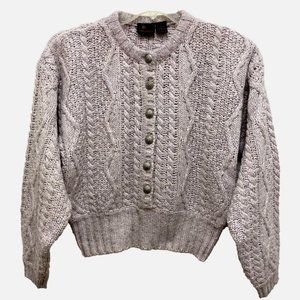 Lizsport Womens Sweater Size M, Button Up, Long Sleeve, Vintage